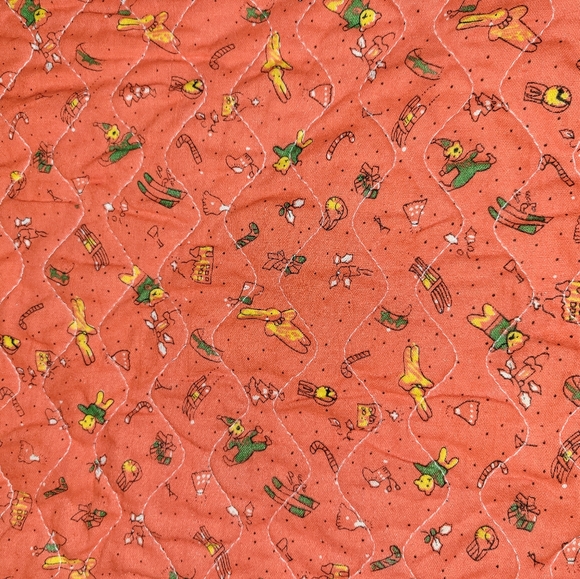 Vintage Panda Bear Quilted Christmas Tree Skirt - Picture 3 of 4